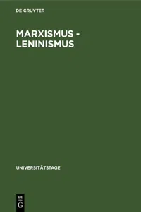 Marxismus - Leninismus_cover