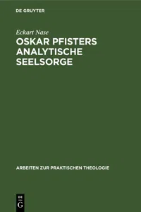 Oskar Pfisters analytische Seelsorge_cover