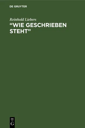 "Wie geschrieben steht"