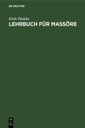 Lehrbuch für Massöre