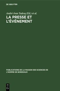 La presse et l'événement_cover