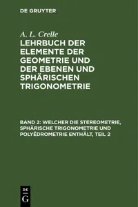 Welcher die Stereometrie, sphärische Trigonometrie und Polyëdrometrie enthält, Teil 2_cover