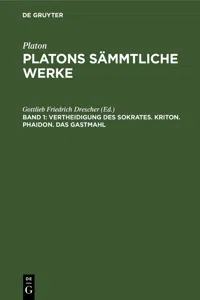 Vertheidigung des Sokrates. Kriton. Phaidon. Das Gastmahl_cover