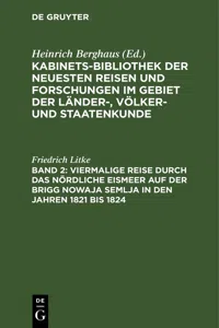 Viermalige Reise durch das nördliche Eismeer auf der Brigg Nowaja Semlja in den Jahren 1821 bis 1824_cover