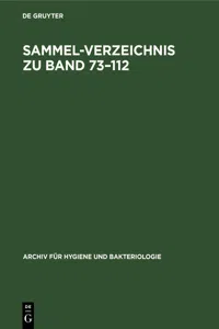 Sammel-Verzeichnis zu Band 73–112_cover