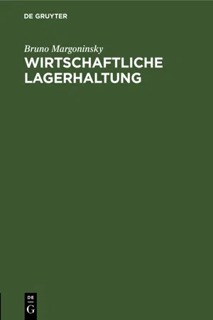 Wirtschaftliche Lagerhaltung