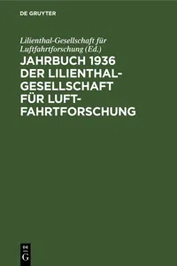 Jahrbuch 1936 der Lilienthal-Gesellschaft für Luftfahrtforschung_cover