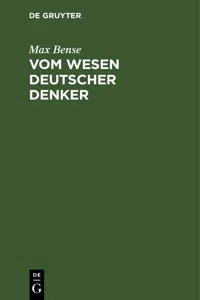 Vom Wesen deutscher Denker_cover