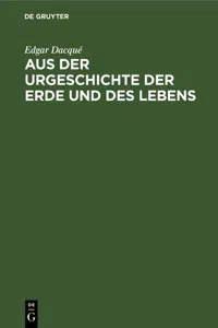 Aus der Urgeschichte der Erde und des Lebens_cover