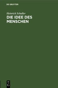 Die Idee des Menschen_cover