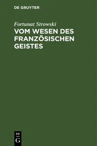 Vom Wesen des französischen Geistes_cover