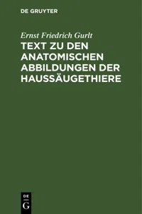 Text zu den anatomischen Abbildungen der Haussäugethiere_cover