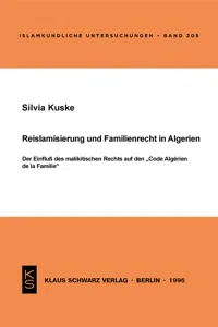 Reislamisierung und Familienrecht in Algerien_cover