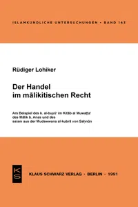 Der Handel im malikitischen Recht_cover