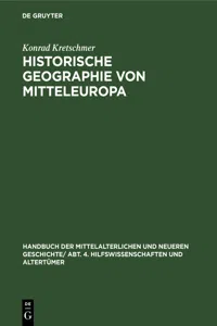 Historische Geographie von Mitteleuropa_cover