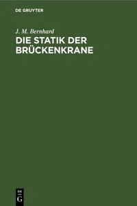 Die Statik der Brückenkrane_cover