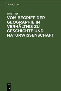 Vom Begriff der Geographie im Verhältnis zu Geschichte und Naturwissenschaft_cover