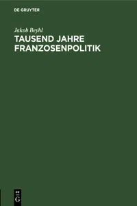 Tausend Jahre Franzosenpolitik_cover