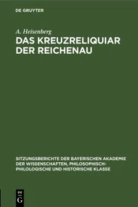 Das Kreuzreliquiar der Reichenau_cover