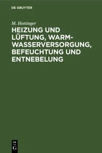 Heizung und Lüftung, Warmwasserversorgung, Befeuchtung und Entnebelung_cover