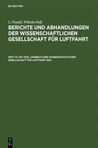 Jahrbuch der Wissenschaftlichen Gesellschaft für Luftfahrt 1925_cover