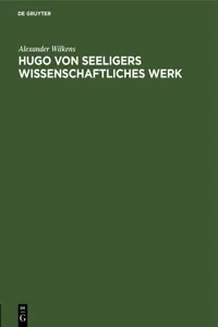 Hugo von Seeligers wissenschaftliches Werk_cover