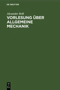 Vorlesung über allgemeine Mechanik_cover