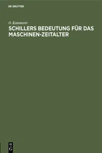 Schillers Bedeutung für das Maschinen-Zeitalter_cover