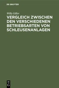 Vergleich zwischen den verschiedenen Betriebsarten von Schleusenanlagen_cover