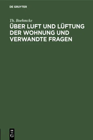 Über Luft und Lüftung der Wohnung und verwandte Fragen