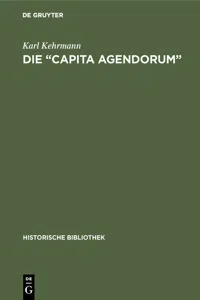 Die "Capita agendorum"_cover