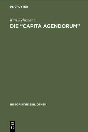 Die "Capita agendorum"