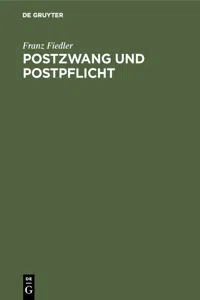 Postzwang und Postpflicht_cover