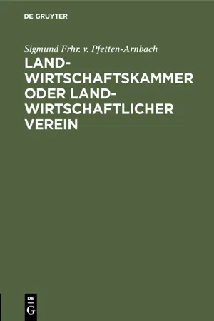 Landwirtschaftskammer oder Landwirtschaftlicher Verein