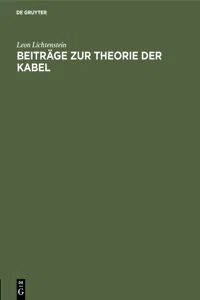 Beiträge zur Theorie der Kabel_cover