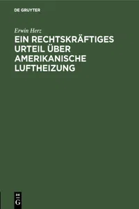 Ein rechtskräftiges Urteil über Amerikanische Luftheizung_cover