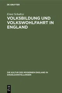 Volksbildung und Volkswohlfahrt in England_cover