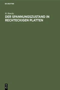 Der Spannungszustand in rechteckigen Platten_cover