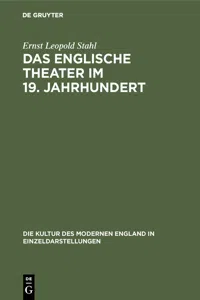 Das englische Theater im 19. Jahrhundert_cover