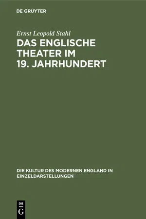 Das englische Theater im 19. Jahrhundert