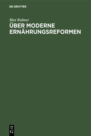 Über moderne Ernährungsreformen