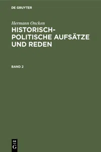 Hermann Oncken: Historisch-politische Aufsätze und Reden. Band 2_cover