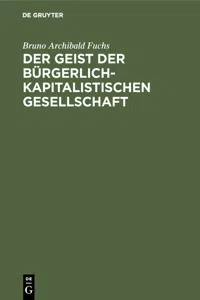 Der Geist der bürgerlich-kapitalistischen Gesellschaft_cover