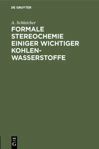 Formale Stereochemie einiger wichtiger Kohlenwasserstoffe_cover