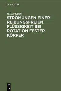 Strömungen einer reibungsfreien Flüssigkeit bei Rotation fester Körper_cover