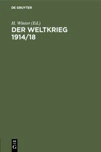 Der Weltkrieg 1914/18_cover