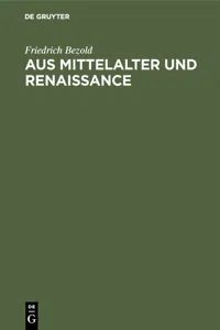 Aus Mittelalter und Renaissance_cover