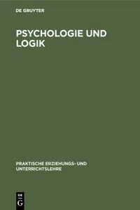 Psychologie und Logik_cover