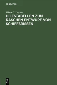 Hilfstabellen zum raschen Entwurf von Schiffsrissen_cover