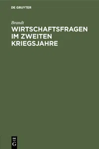 Wirtschaftsfragen im zweiten Kriegsjahre_cover